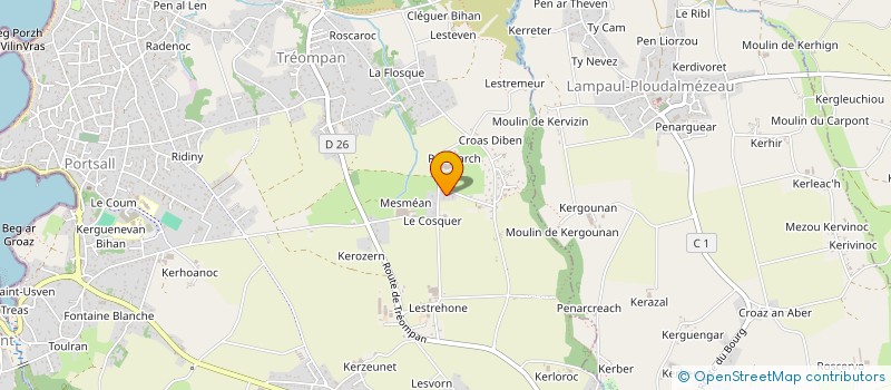 localisation de l'entreprise JSP à PLOUDALMEZEAU