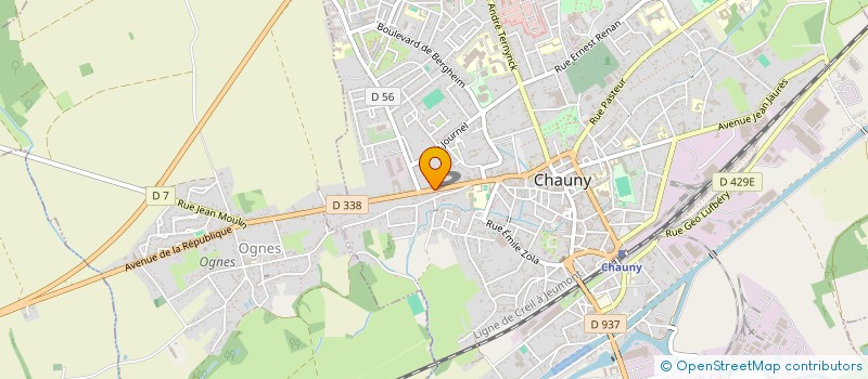 localisation de l'entreprise JST  CHAUNY