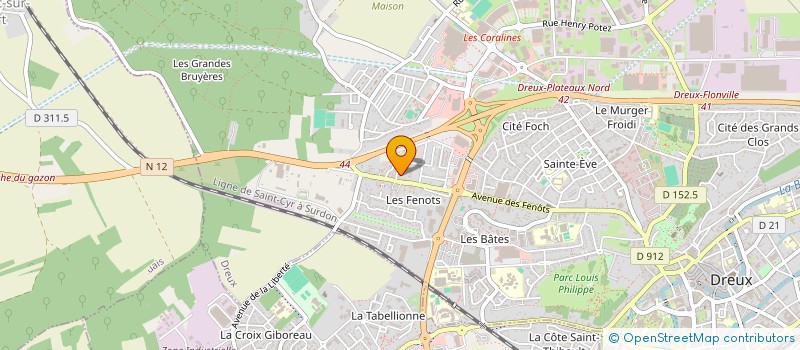 localisation de l'entreprise JST  DREUX