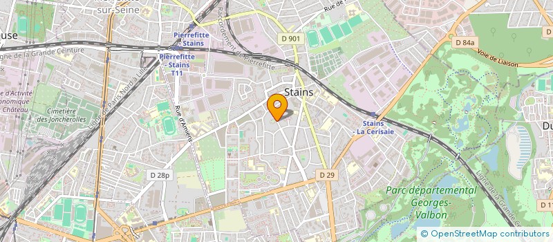 localisation de l'entreprise JT AUTO à STAINS