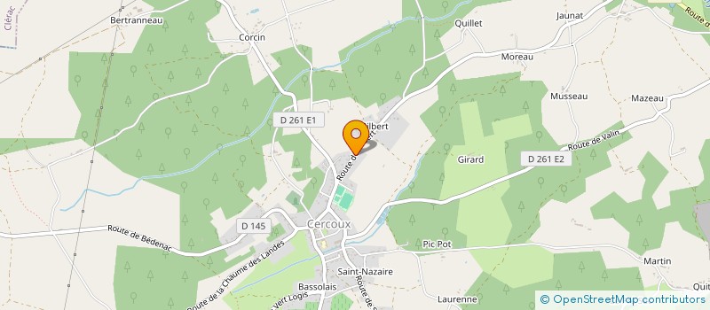 localisation de l'entreprise JT BOX  CERCOUX