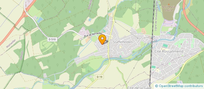 localisation de l'entreprise JT FRET à STAFFELFELDEN