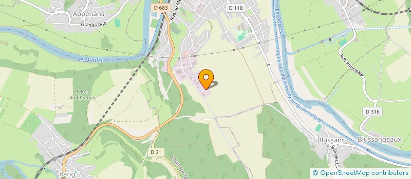 localisation de l'entreprise JTA  L'ISLE-SUR-LE-DOUBS