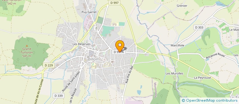 localisation de l'entreprise JTB LITERIE à BILLOM