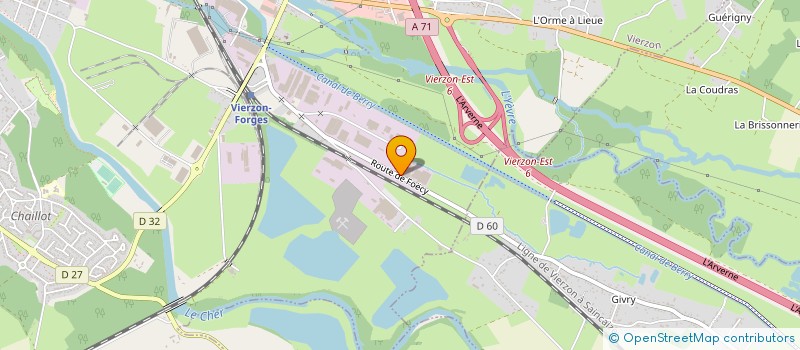 localisation de l'entreprise JTEKT BEARINGS FRANCE SAS à VIERZON
