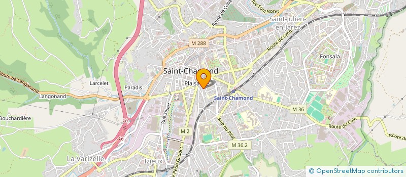 localisation de l'entreprise JTF INFORMATIQUE à SAINT-CHAMOND