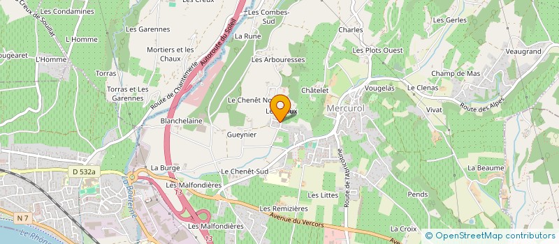 localisation de l'entreprise JTH  MERCUROL-VEAUNES