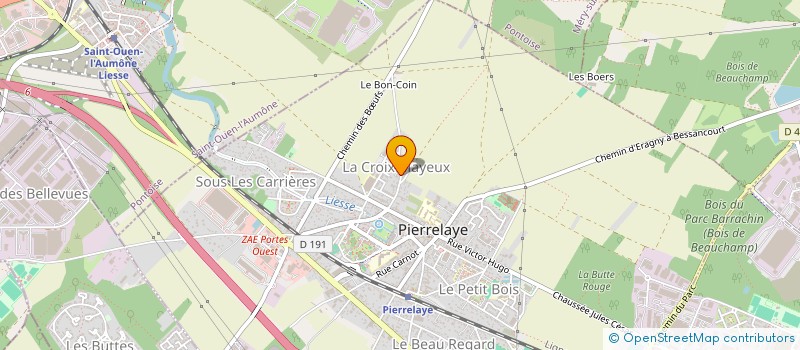 localisation de l'entreprise JTK INVEST  PIERRELAYE