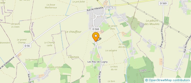 localisation de l'entreprise JTLM NEGOCE  CUGNY