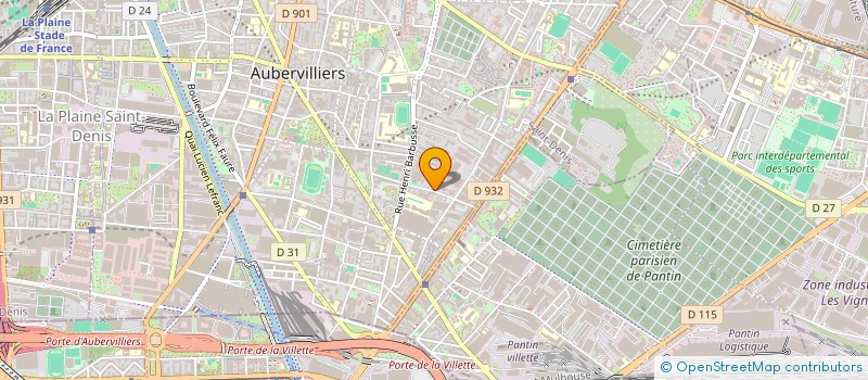 localisation de l'entreprise JTM à AUBERVILLIERS