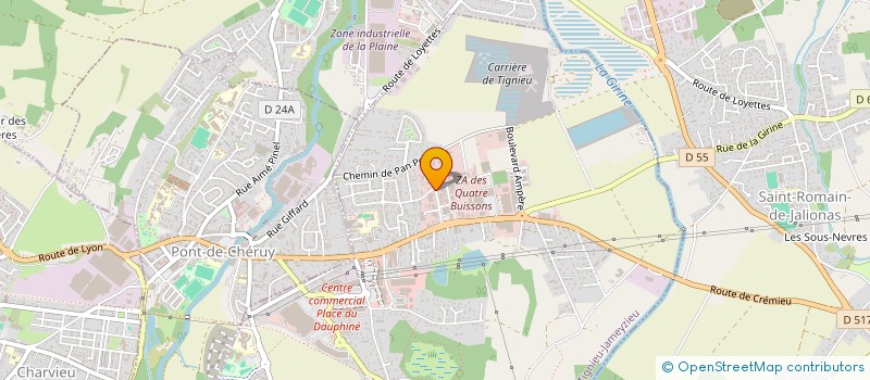 localisation de l'entreprise JTM  TIGNIEU-JAMEYZIEU