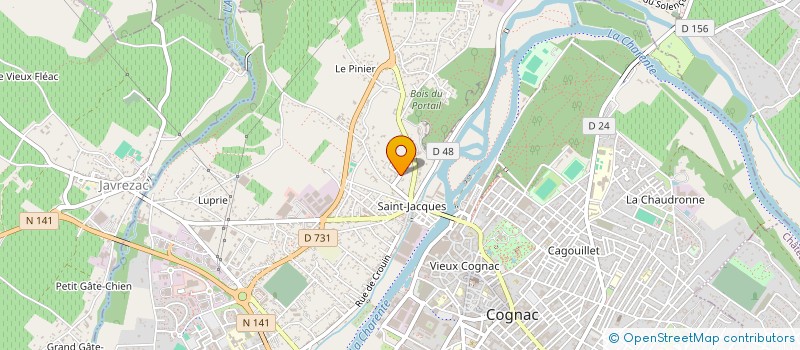 localisation de l'entreprise JTOH à COGNAC