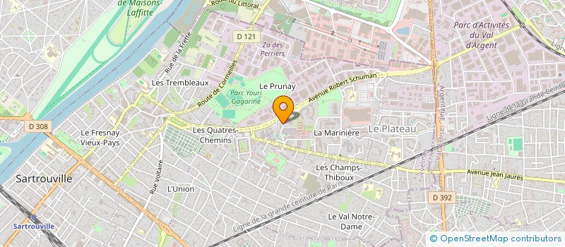 localisation de l'entreprise JTS TRANSPORT à SARTROUVILLE