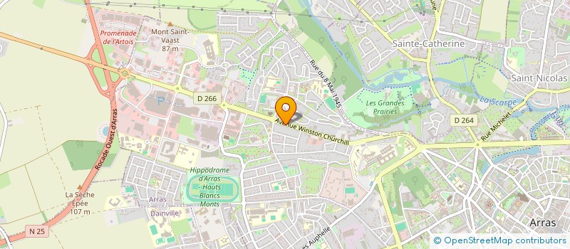 localisation de l'entreprise JU-JUTSU TRADITIONNEL JAPONAIS (METHODE WA-JUTSU) CLUB D'ARRAS  ARRAS