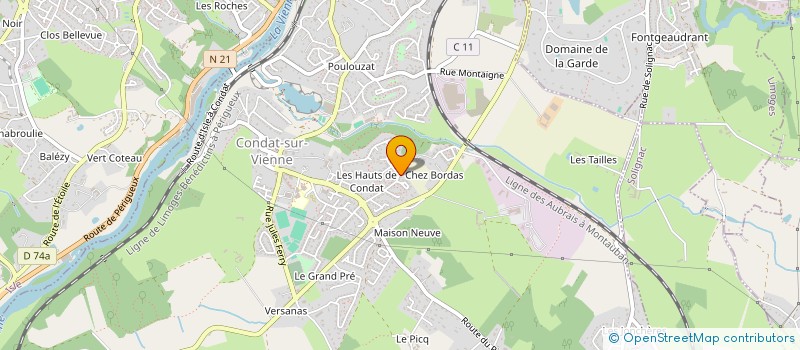 localisation de l'entreprise JUALAU  CONDAT-SUR-VIENNE