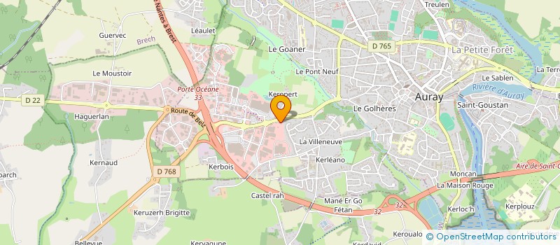 localisation de l'entreprise JUBAN à AURAY