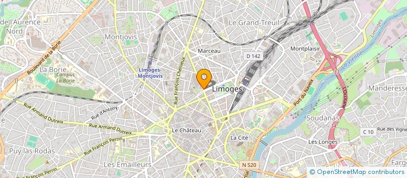 localisation de l'entreprise JUBELA à LIMOGES