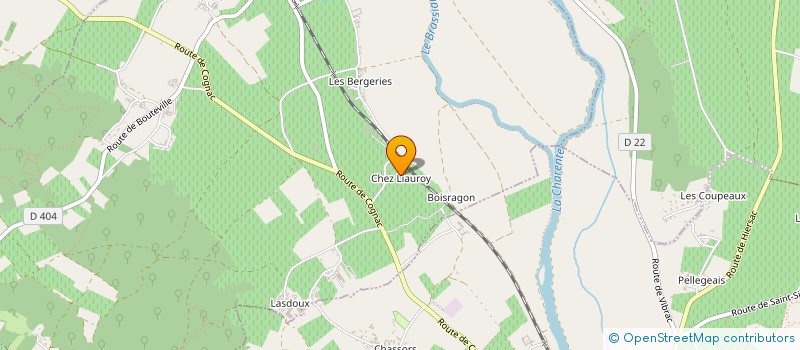 localisation de l'entreprise JUBERT & GUERRY à ANGEAC-CHARENTE