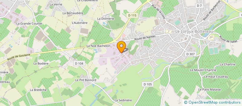 localisation de l'entreprise JUBINEAU SARL à LE LOROUX-BOTTEREAU