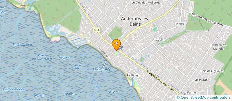 localisation de l'entreprise JUBRINA à ANDERNOS-LES-BAINS