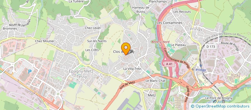 localisation de l'entreprise JUCHALE  EPAGNY METZ-TESSY