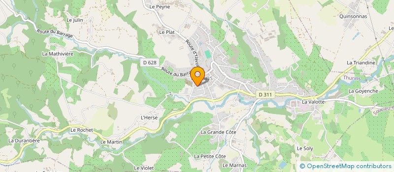 localisation de l'entreprise JUCOU  THURINS