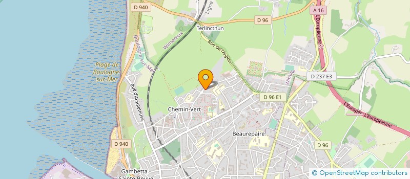 localisation de l'entreprise JUCRIS à BOULOGNE-SUR-MER