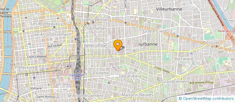 localisation de l'entreprise JUCYLAUR  VILLEURBANNE