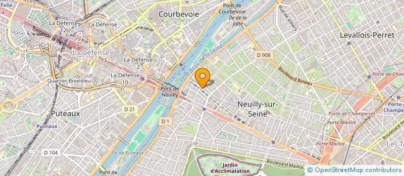 localisation de l'entreprise JUDAIC STORE à NEUILLY-SUR-SEINE