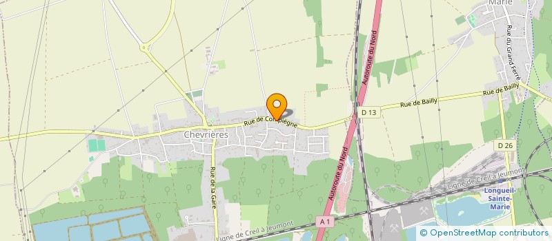 localisation de l'entreprise JUDFAM  CHEVRIERES