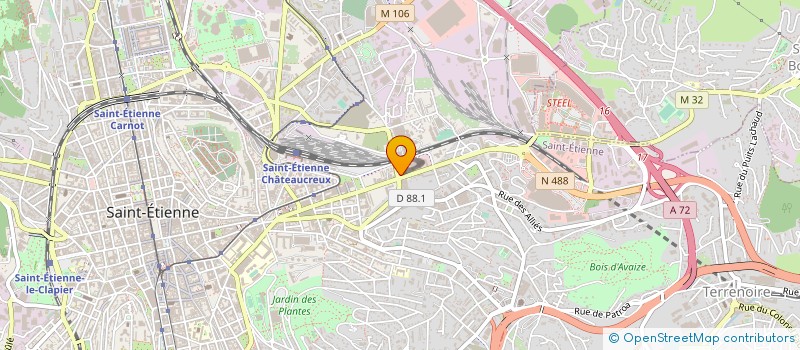 localisation de l'entreprise JUDICAL - CLERGUE - ABRIAL à SAINT-ETIENNE
