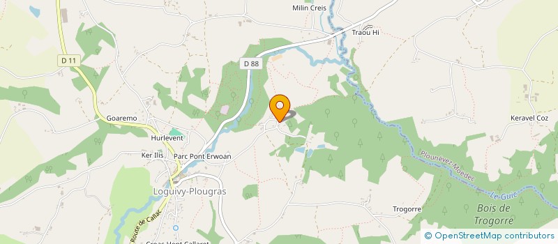 localisation de l'entreprise JUDITH ET OCTAVE  LOGUIVY-PLOUGRAS