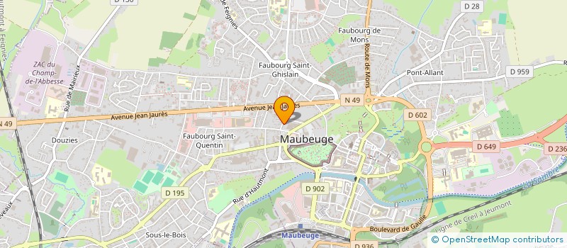 localisation de l'entreprise JUDO ARTS MARTIAUX FEIGNIES  FEIGNIES