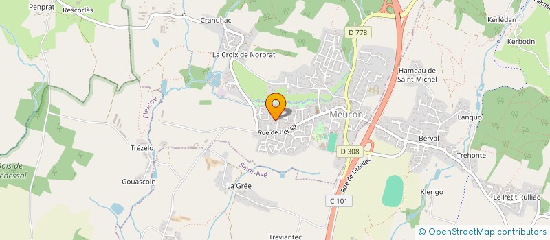 localisation de l'entreprise JUDO BROCELIANDE  MEUCON