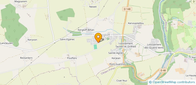 localisation de l'entreprise JUDO CENTRE BRETAGNE  KERGLOFF