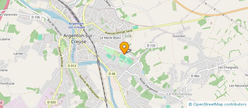 localisation de l'entreprise JUDO CLUB ARGENTONNAIS à ARGENTON-SUR-CREUSE
