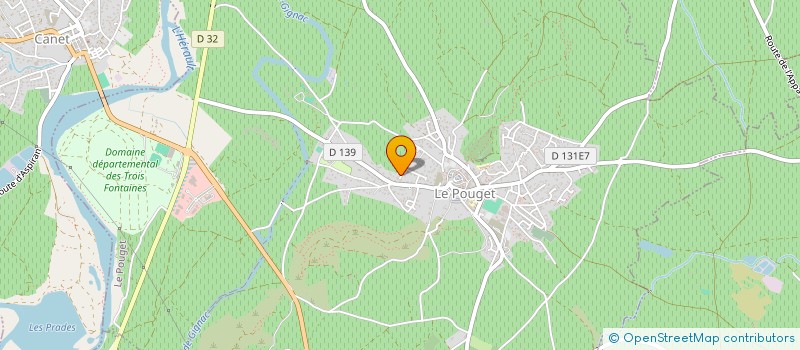 localisation de l'entreprise JUDO CLUB BELARGA  LE POUGET