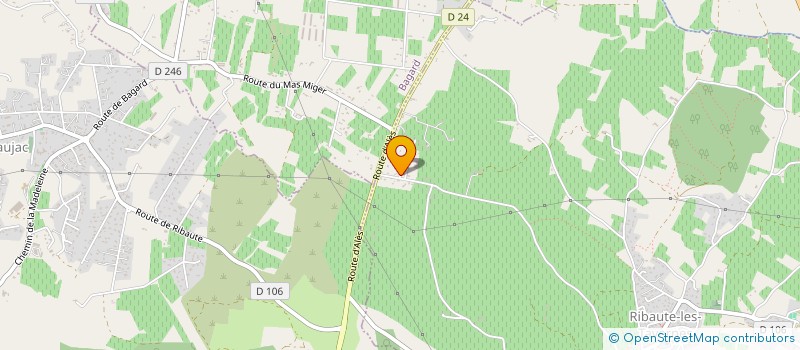 localisation de l'entreprise JUDO CLUB BUSHIDO  RIBAUTE-LES-TAVERNES