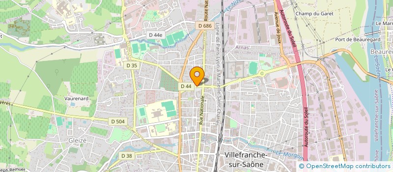 localisation de l'entreprise JUDO CLUB CALADOIS à VILLEFRANCHE-SUR-SAONE