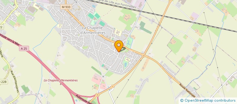 localisation de l'entreprise JUDO CLUB CHAPELLOIS à LA CHAPELLE-D'ARMENTIERES