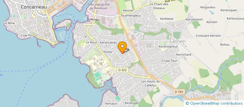 localisation de l'entreprise JUDO CLUB CONCARNOIS  PLOGONNEC