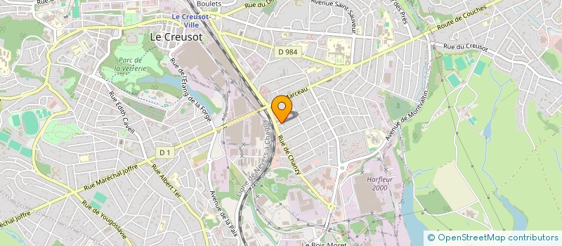 localisation de l'entreprise JUDO CLUB CREUSOTIN à LE CREUSOT