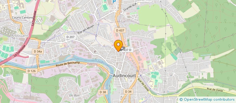 localisation de l'entreprise JUDO CLUB D AUDINCOURT à AUDINCOURT