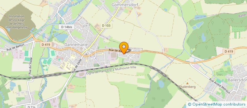 localisation de l'entreprise JUDO CLUB DANNEMARIE  ELBACH