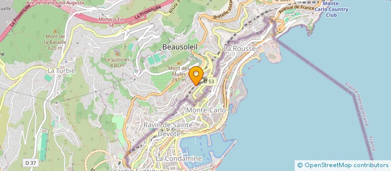 localisation de l'entreprise JUDO CLUB DE BEAUSOLEIL  BEAUSOLEIL