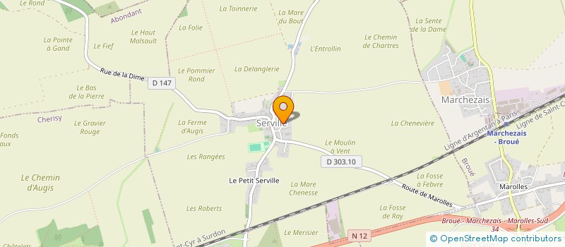 localisation de l'entreprise JUDO CLUB DE BERCHERES à SERVILLE