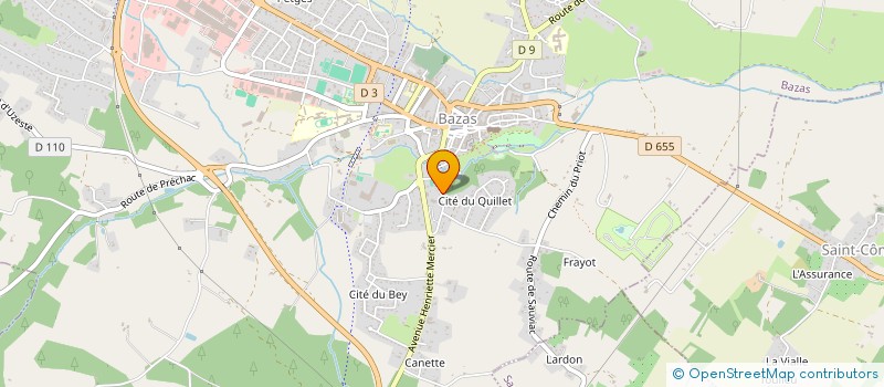 localisation de l'entreprise JUDO CLUB DE BERNOS BEAULAC  BERNOS-BEAULAC