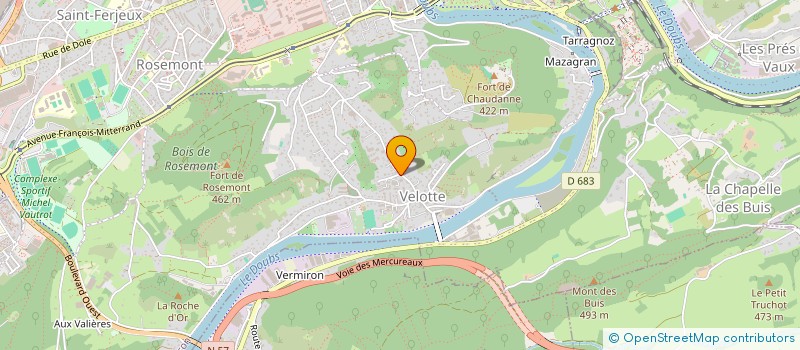 localisation de l'entreprise JUDO CLUB DE BESANCON  BESANCON