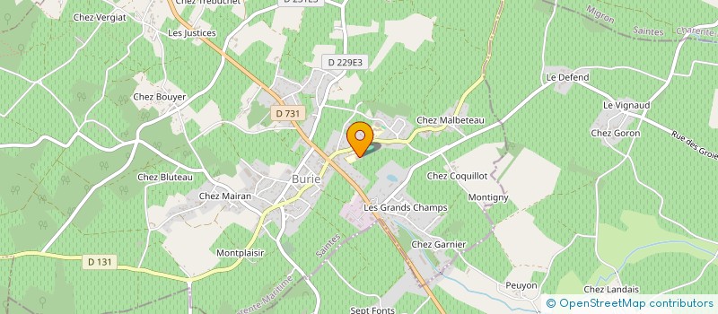 localisation de l'entreprise JUDO CLUB DE BURIE  BURIE