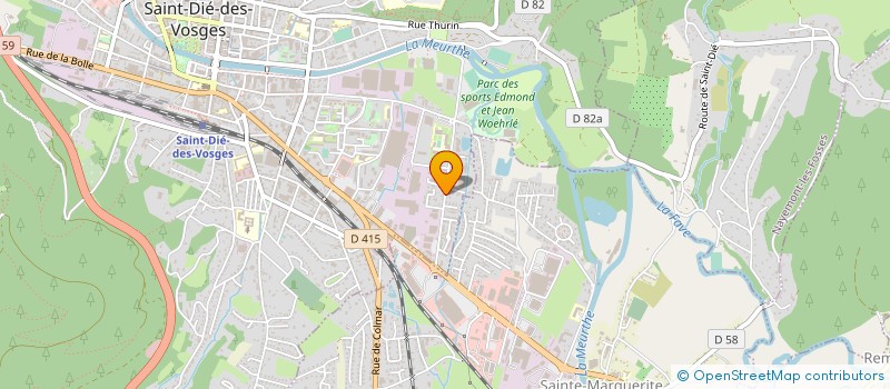 localisation de l'entreprise JUDO CLUB DE LA HAUTE MEURTHE  SAINT-DIE-DES-VOSGES